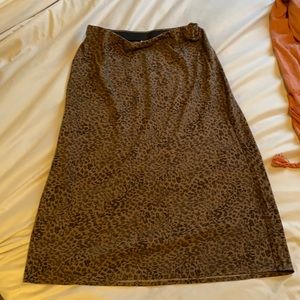 Cheetah mid length skirt
